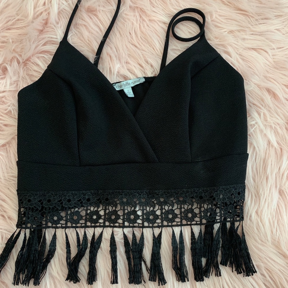 Black crop top